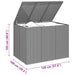 Tuinbox 145x100x103 cm polyetheen rattan bruin