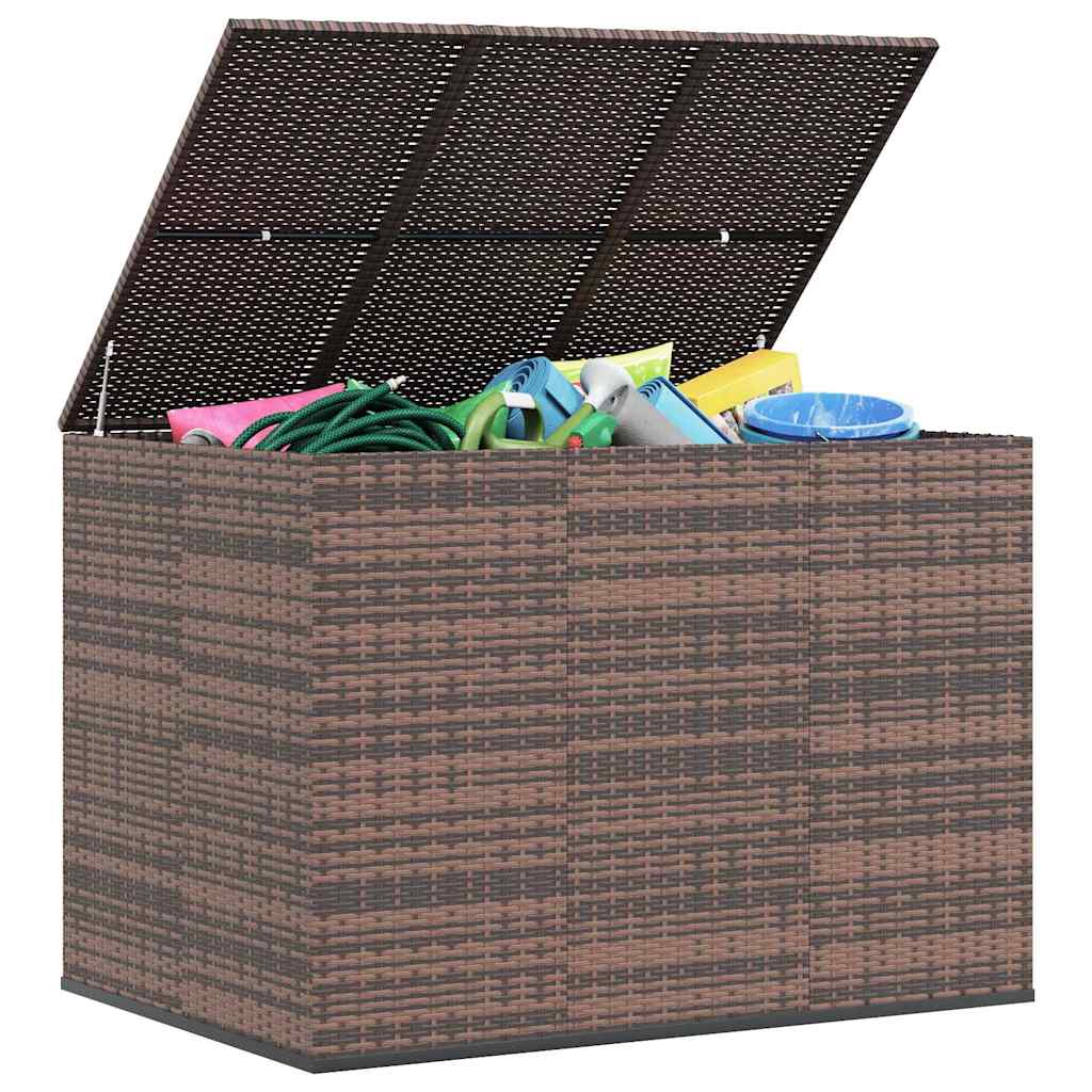 Tuinbox 145x100x103 cm polyetheen rattan bruin