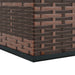 Tuinbox 145x100x103 cm polyetheen rattan bruin