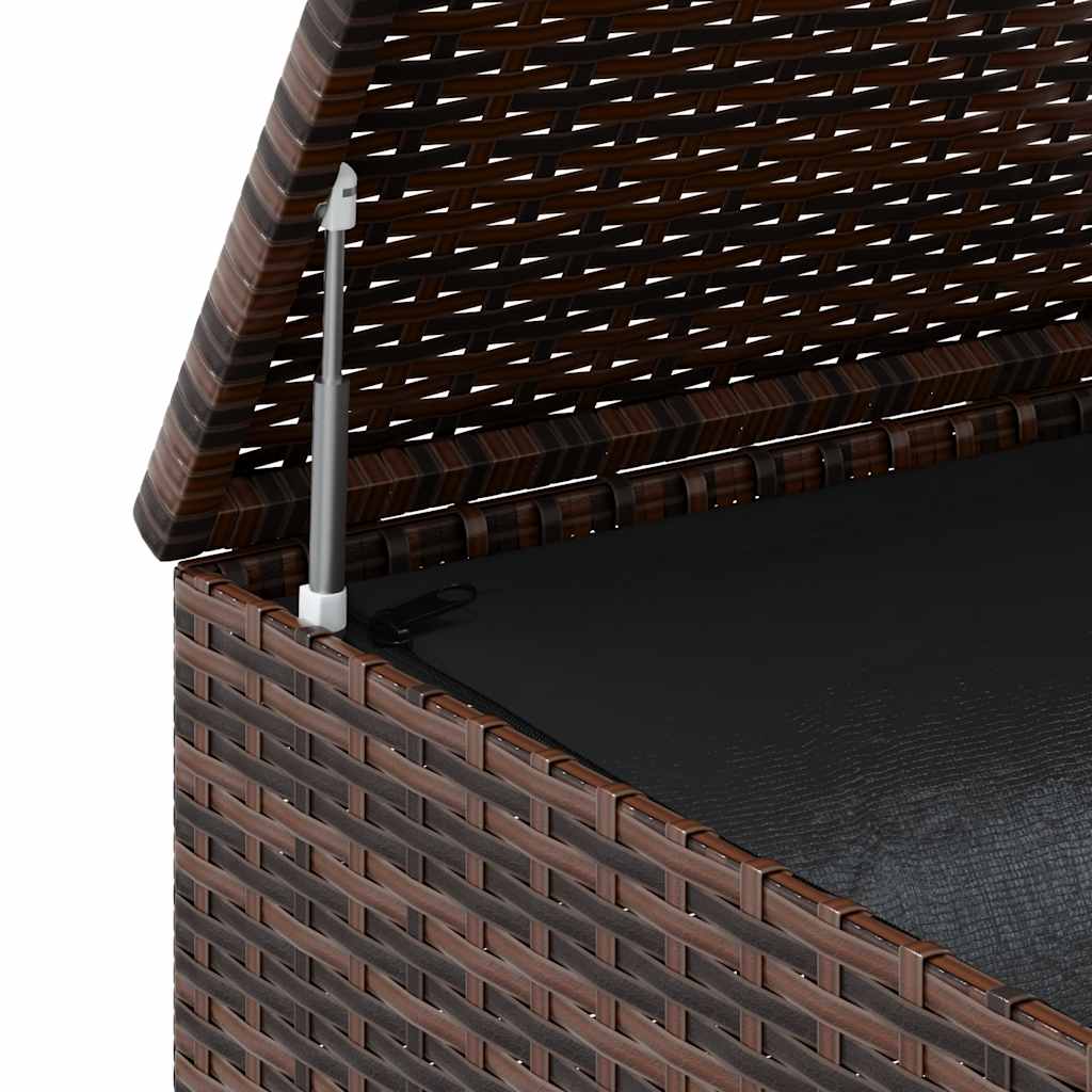 Tuinbox 145x100x103 cm polyetheen rattan bruin