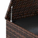 Tuinbox 145x100x103 cm polyetheen rattan bruin