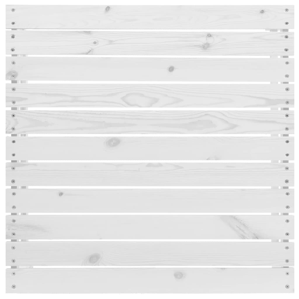 3-Delige Loungeset Met Kussens Massief Grenenhout Wit hoek + midden + Tafel