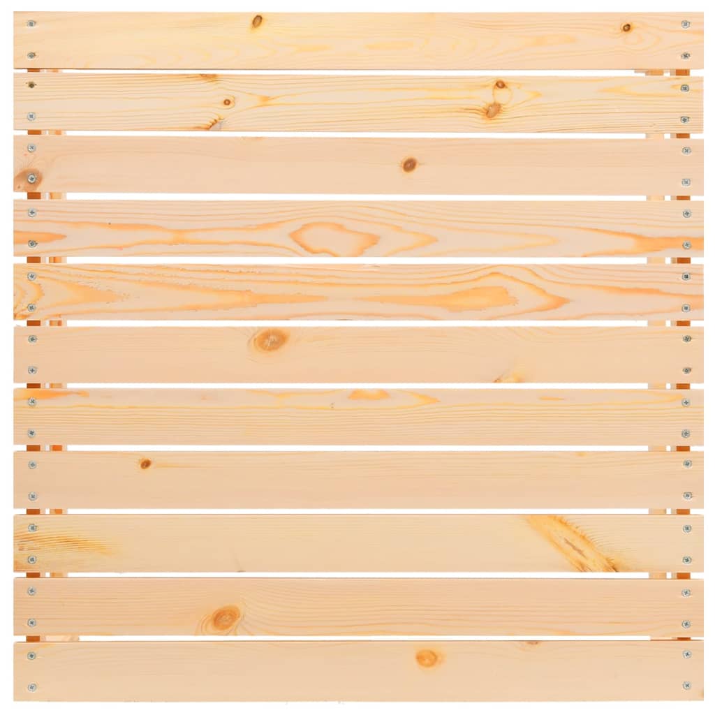 3-Delige Loungeset Met Crèmekleurige Kussens Massief Grenenhout Natuurlijk en crème 2x hoek + Tafel