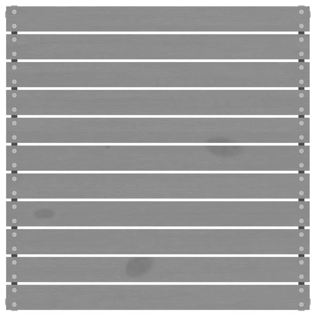 3-Delige Loungeset Met Kussens Massief Grenenhout Grijs 2x midden + Tafel