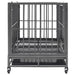 Hondenbench met wielen 102x72x85 cm staal