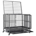 Hondenbench met wielen 102x72x85 cm staal