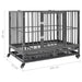 Hondenbench met wielen 102x72x85 cm staal