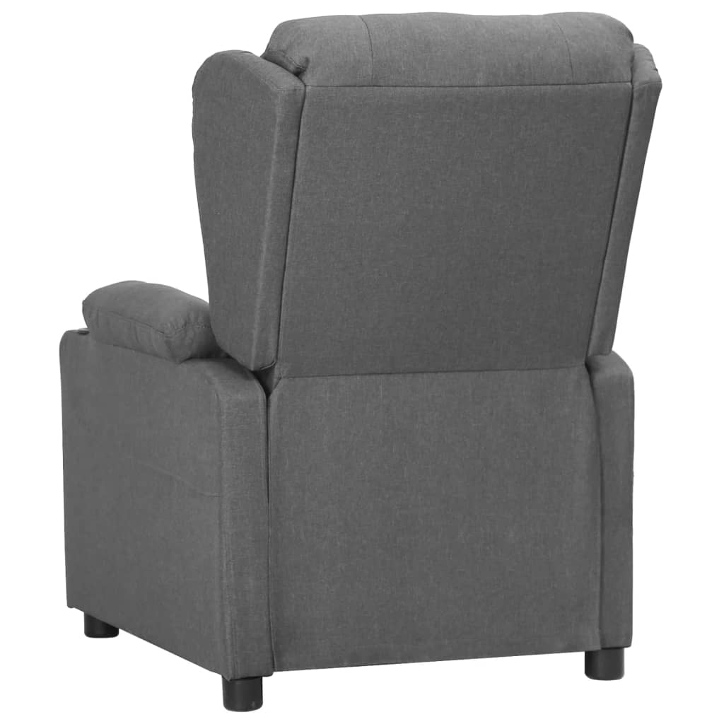 Fauteuil verstelbaar stof lichtgrijs