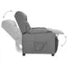 Fauteuil verstelbaar stof lichtgrijs