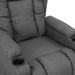 Fauteuil verstelbaar stof lichtgrijs
