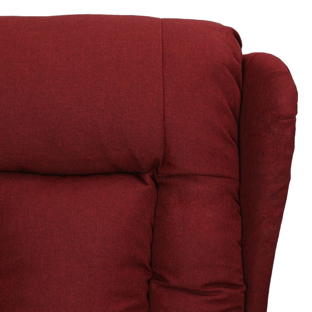 Fauteuil verstelbaar stof wijnrood