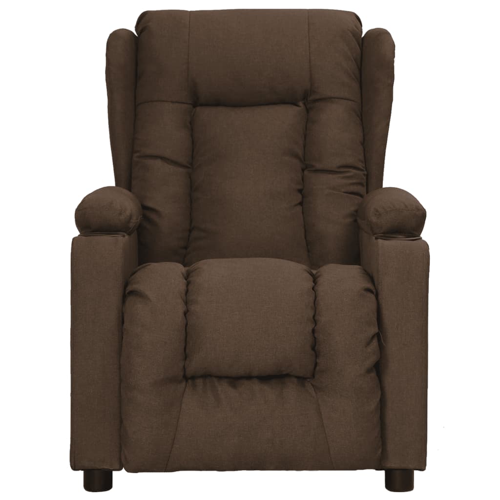 Fauteuil verstelbaar stof bruin