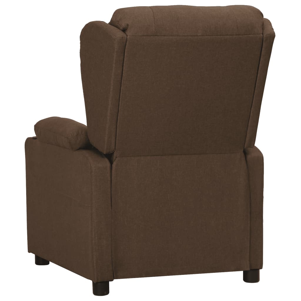 Fauteuil verstelbaar stof bruin