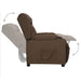 Fauteuil verstelbaar stof bruin