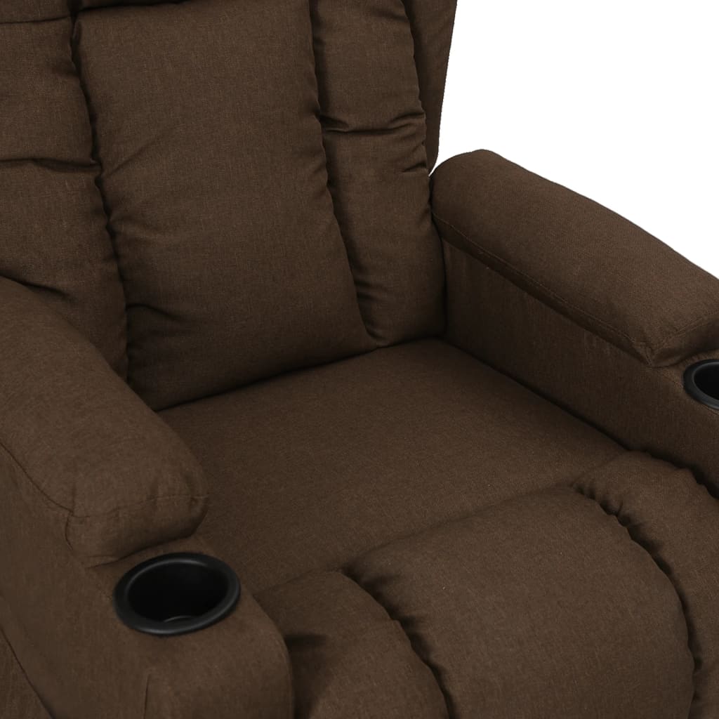 Fauteuil verstelbaar stof bruin