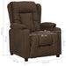 Fauteuil verstelbaar stof bruin