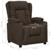 Fauteuil verstelbaar stof donkerbruin
