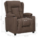 Fauteuil verstelbaar stof taupe