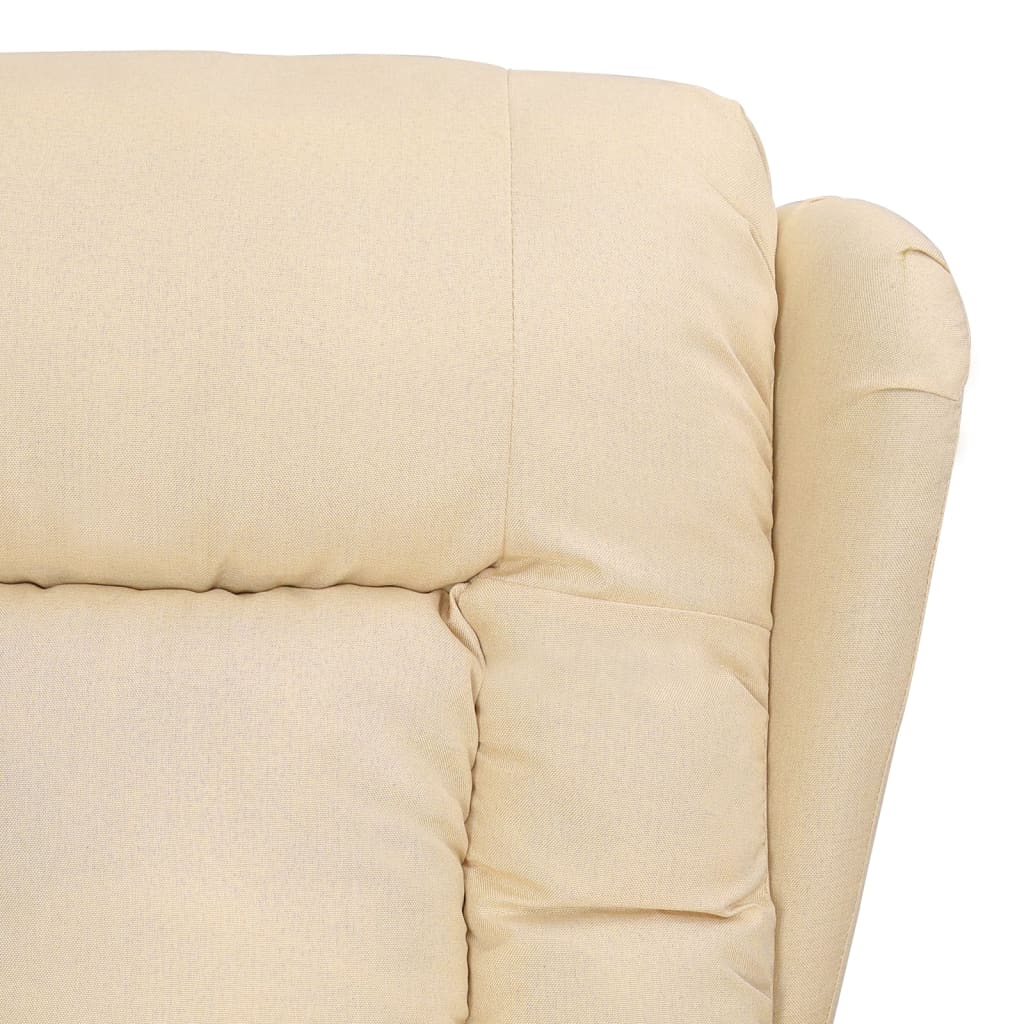 Fauteuil verstelbaar stof crèmekleurig