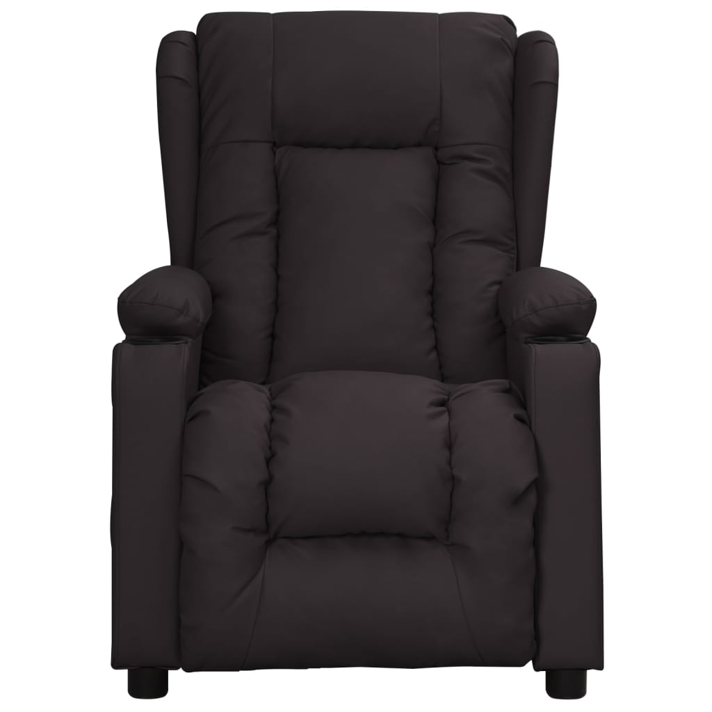 Fauteuil verstelbaar kunstleer zwart