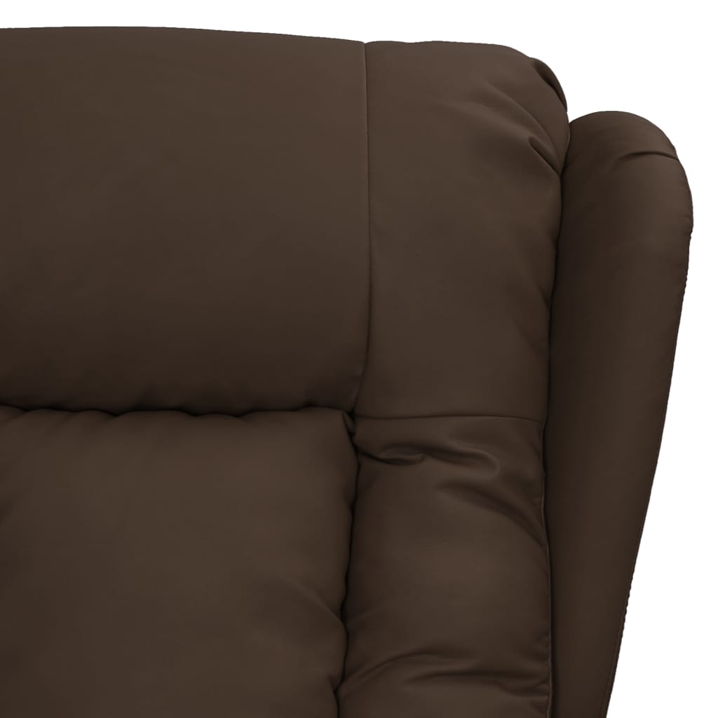 Fauteuil verstelbaar kunstleer bruin