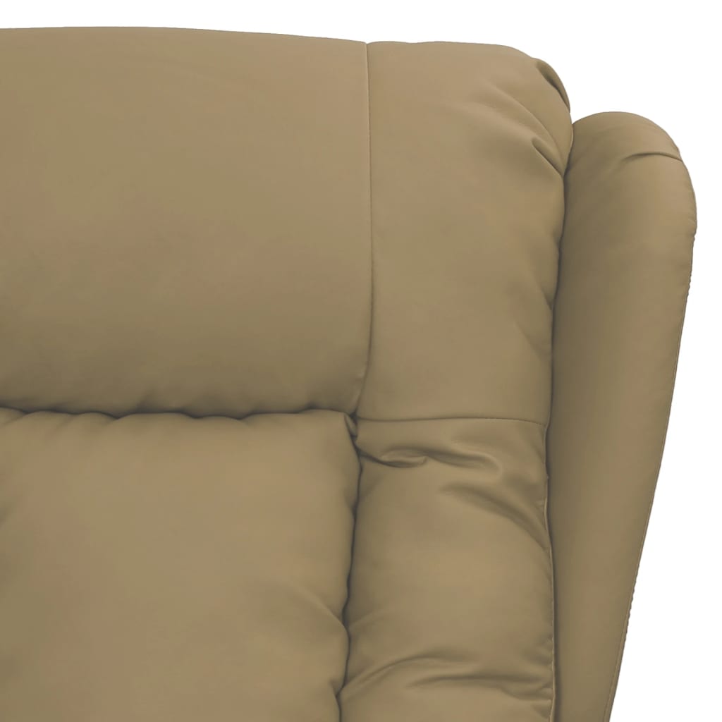 Fauteuil verstelbaar kunstleer cappuccinokleurig