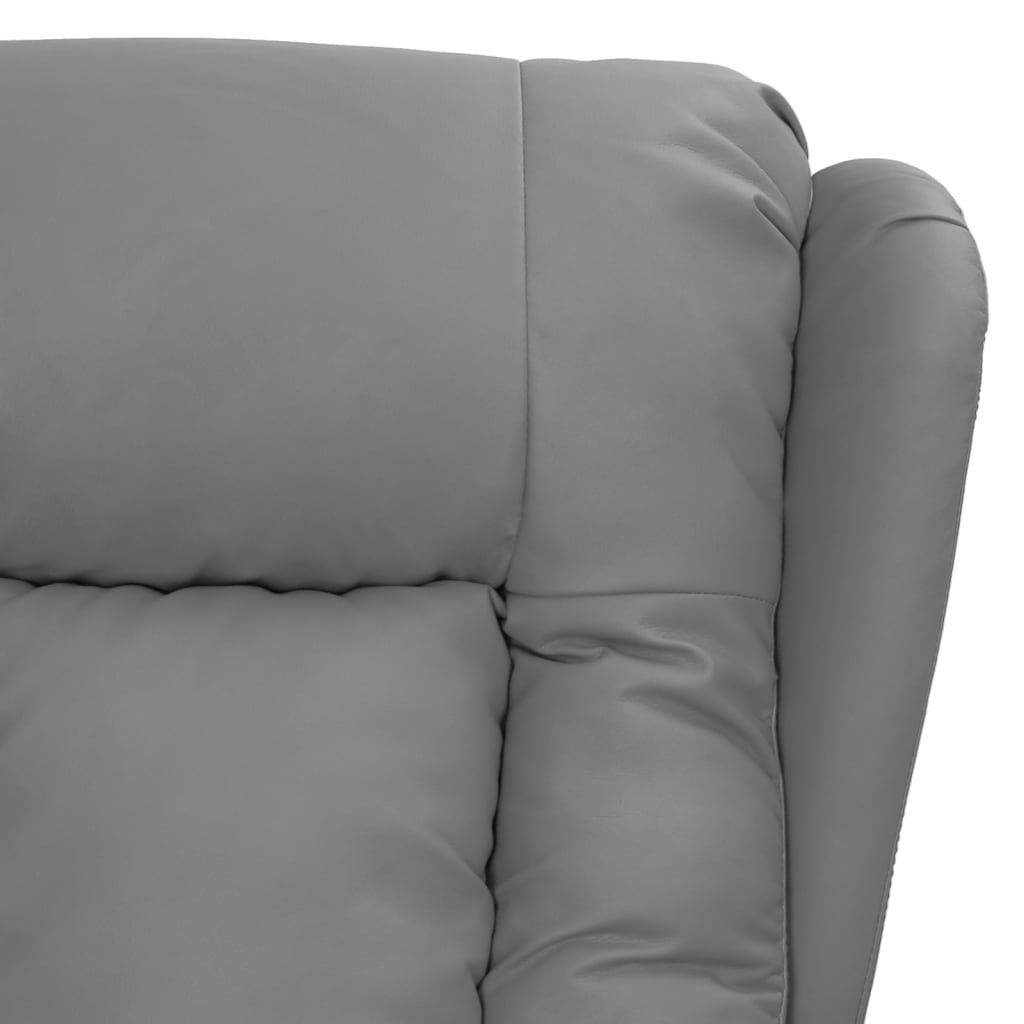 Fauteuil verstelbaar kunstleer grijs