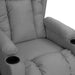 Fauteuil verstelbaar kunstleer grijs