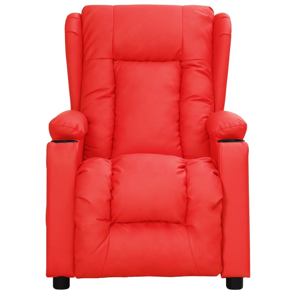 Fauteuil verstelbaar kunstleer rood