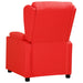 Fauteuil verstelbaar kunstleer rood