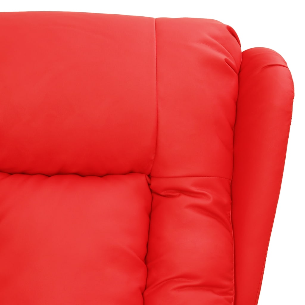 Fauteuil verstelbaar kunstleer rood