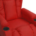 Fauteuil verstelbaar kunstleer wijnrood