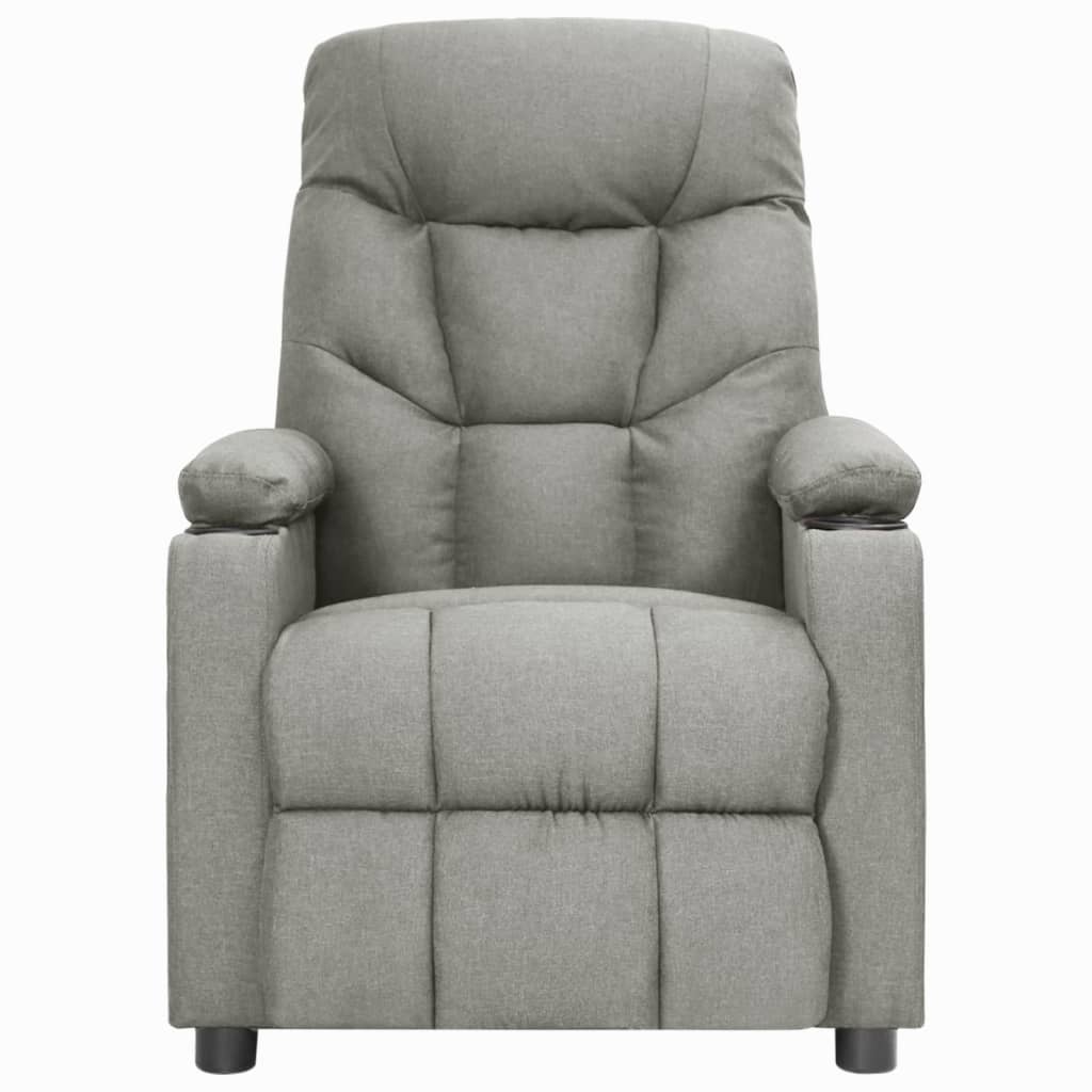 Fauteuil verstelbaar stof lichtgrijs