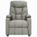 Fauteuil verstelbaar stof lichtgrijs