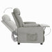 Fauteuil verstelbaar stof lichtgrijs