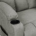 Fauteuil verstelbaar stof lichtgrijs