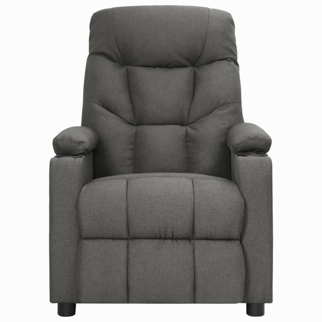 Fauteuil verstelbaar stof donkergrijs