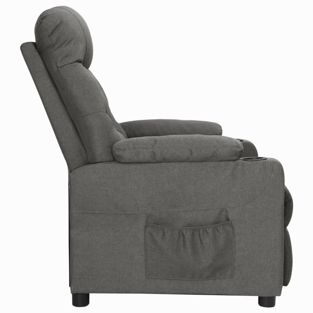 Fauteuil verstelbaar stof donkergrijs