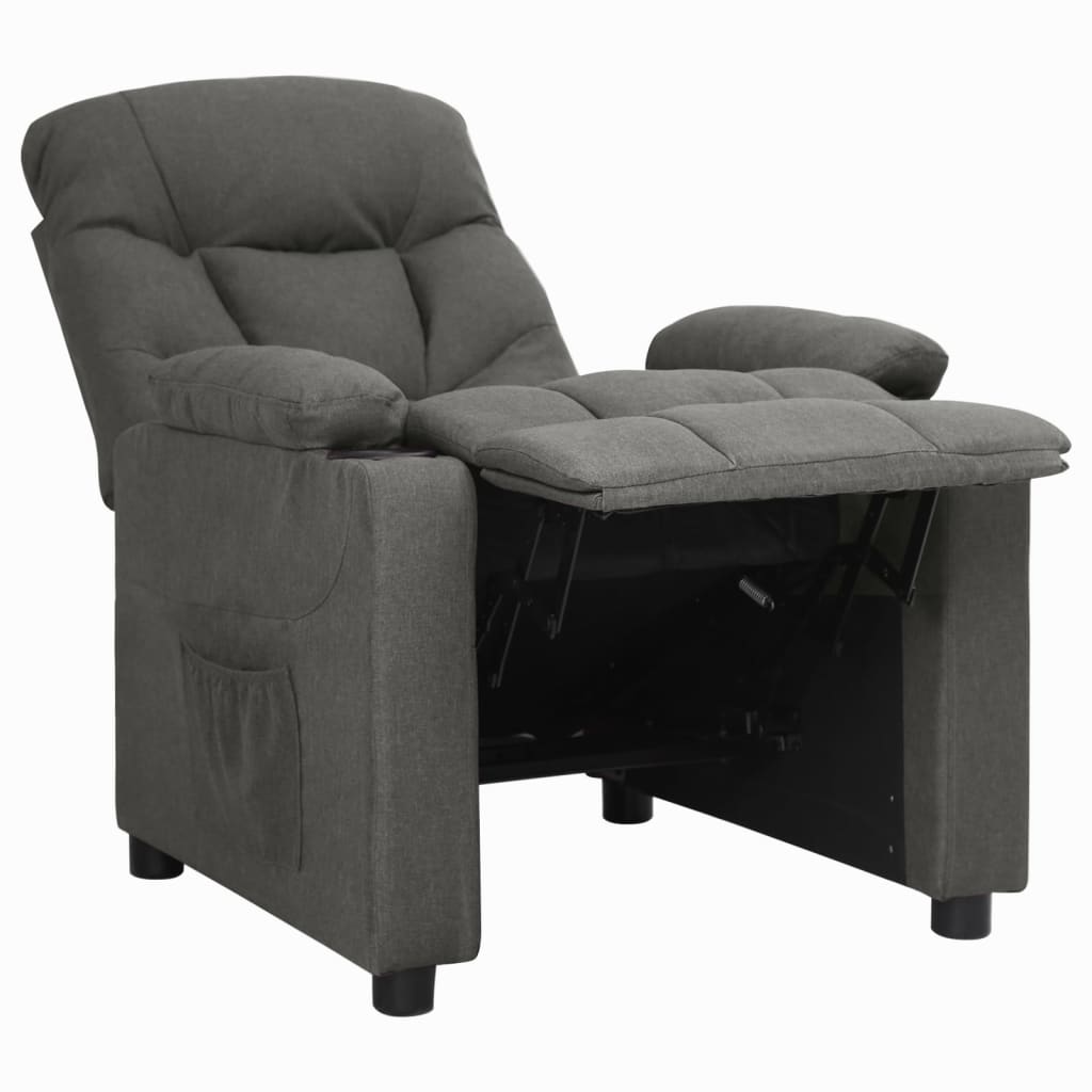 Fauteuil verstelbaar stof donkergrijs