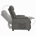 Fauteuil verstelbaar stof donkergrijs