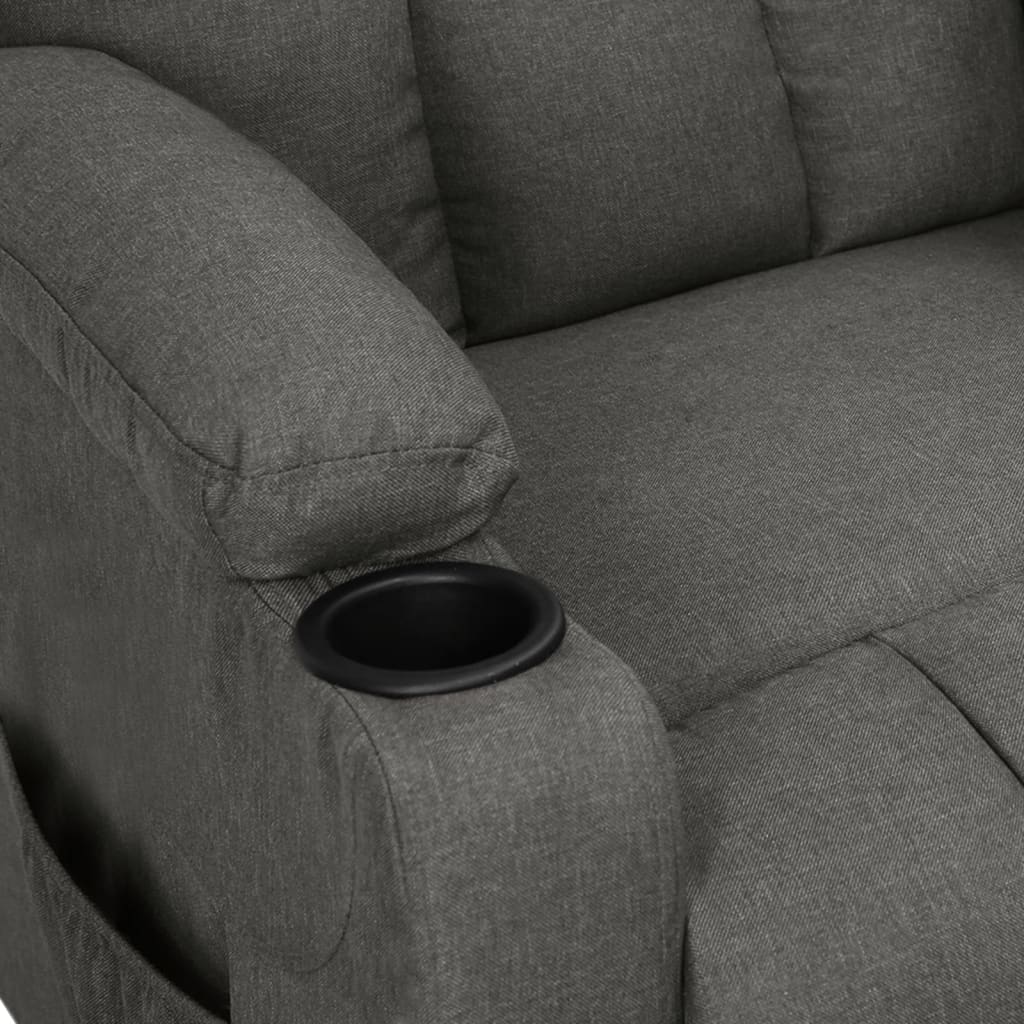 Fauteuil verstelbaar stof donkergrijs