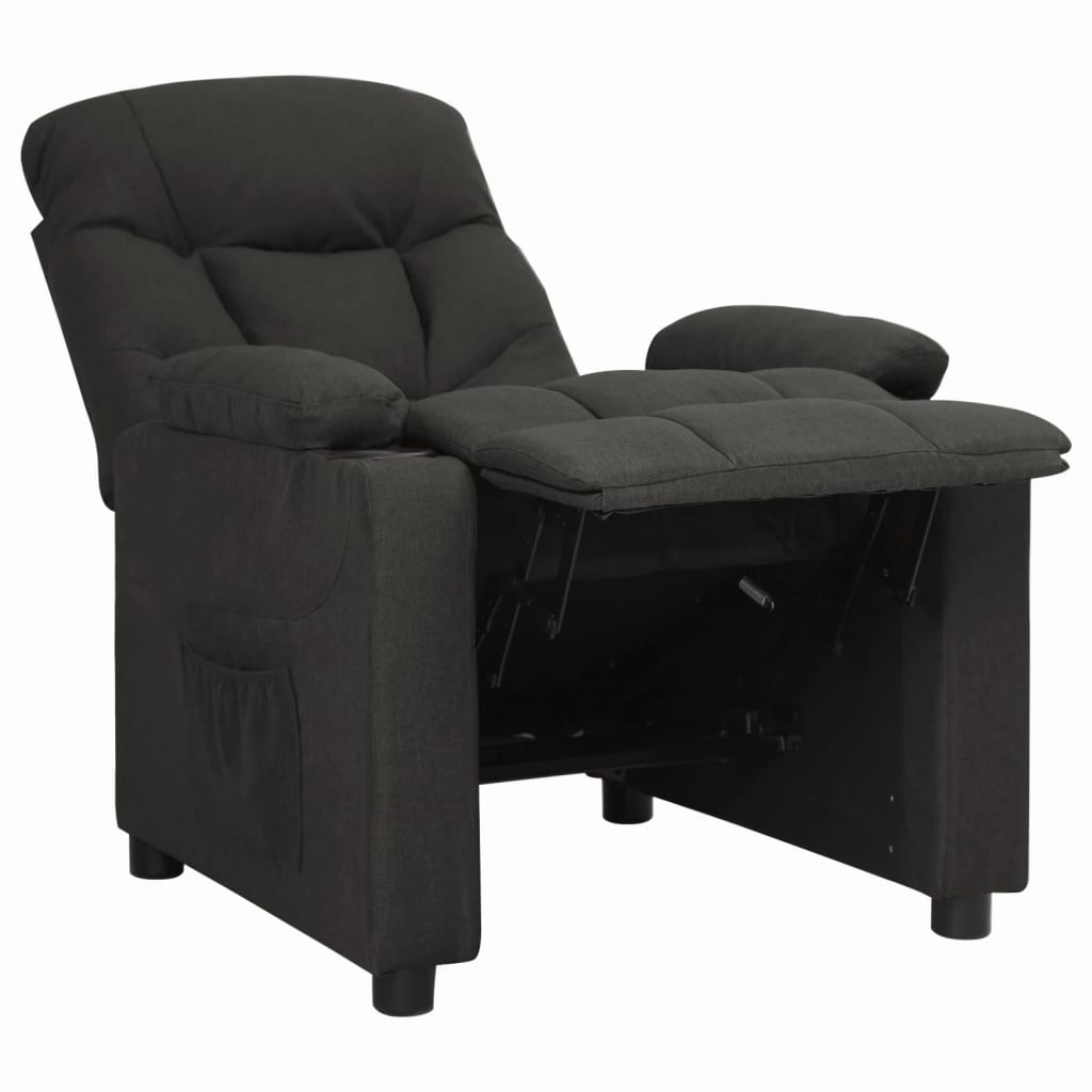 Fauteuil verstelbaar stof zwart