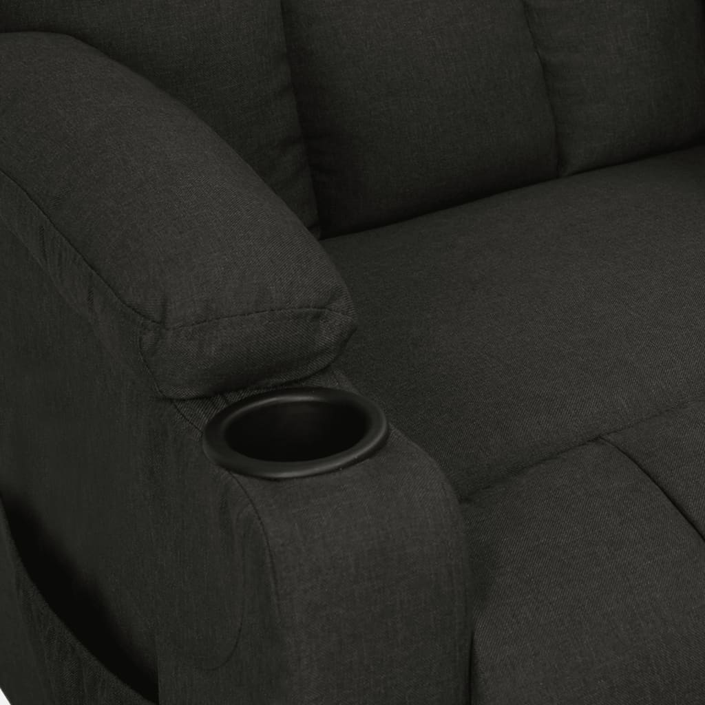 Fauteuil verstelbaar stof zwart