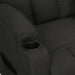 Fauteuil verstelbaar stof zwart