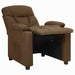 Fauteuil verstelbaar stof bruin