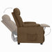 Fauteuil verstelbaar stof bruin