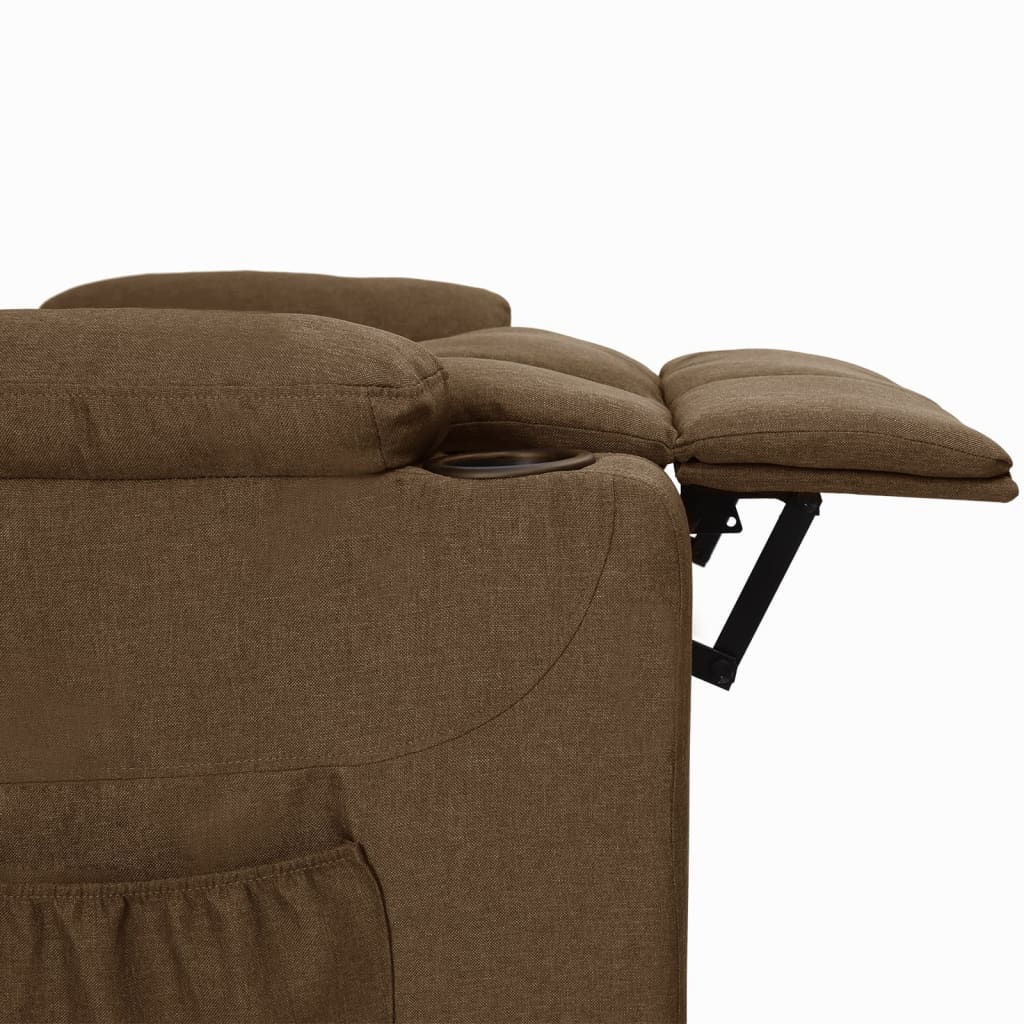 Fauteuil verstelbaar stof bruin