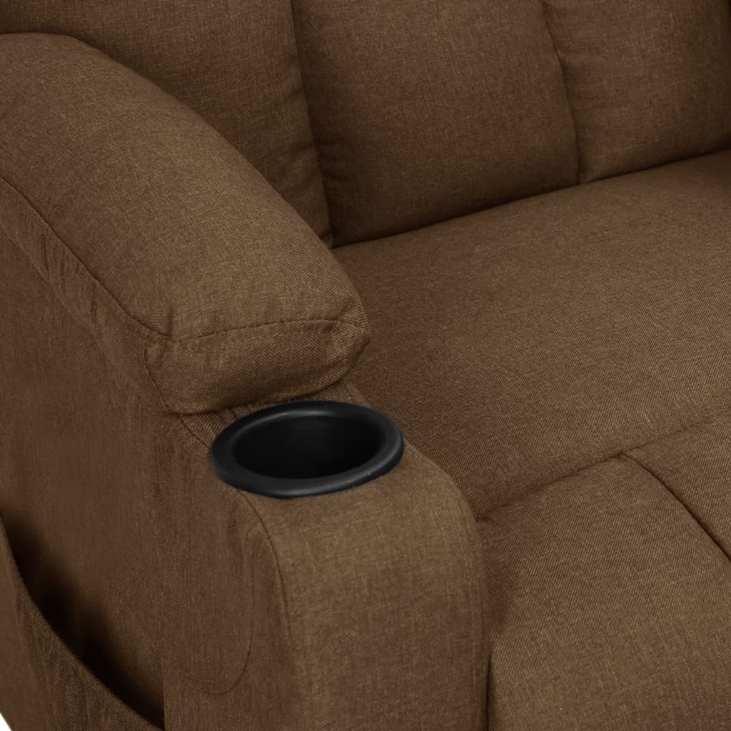 Fauteuil verstelbaar stof bruin