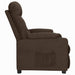 Fauteuil verstelbaar stof donkerbruin