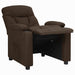 Fauteuil verstelbaar stof donkerbruin